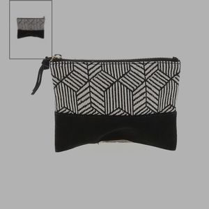 Striped stitch clutch